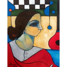 Abrar Ahmed, 12 x 16 Inch, Oil on Canvas, Figurative Painting, AC-AA-633 Abrar Ahmed, 12 x 16 Inch, Oil on Canvas, Figurative Painting, AC-AA-633